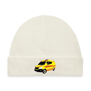Krankenwagen - Baby Premium Organic Mütze - Naturweiß - Vorne