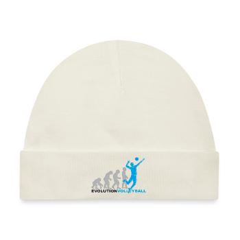 Evolution Volleyball, Volleyball, Volleyballer - Baby Premium Organic Mütze - Naturweiß - Vorne