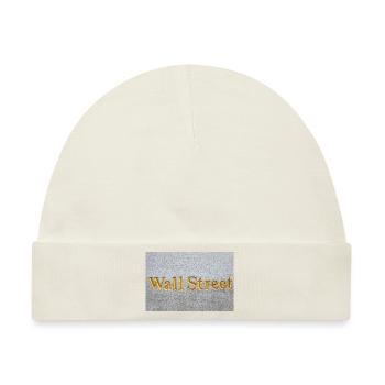 Wall Street golden lettering New York USA - Baby Premium Organic Mütze - Naturweiß - Vorne