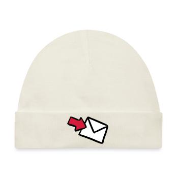 Brief E-Mail mail letter lettre message Versand - Baby Premium Organic Mütze - Naturweiß - Vorne