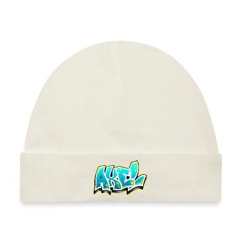 Graffiti Name Axel - Baby Premium Organic Mütze - Naturweiß - Vorne