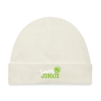 Tennis junkie - Baby Premium Organic Mütze - Naturweiß - Vorne