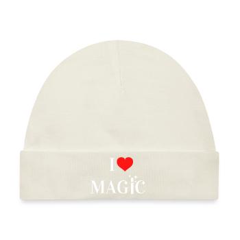 I Love Magic - Baby Premium Organic Mütze - Naturweiß - Vorne
