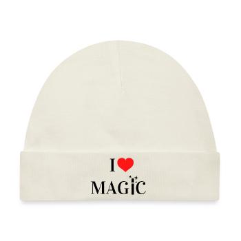 I Love Magic - Baby Premium Organic Mütze - Naturweiß - Vorne