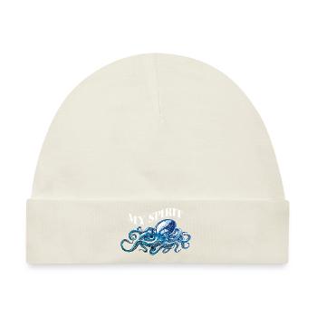 Oktopus Oktopode Krake aus der Tiefsee - Baby Premium Organic Mütze - Naturweiß - Vorne