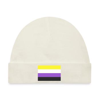 LGBT Nicht-binär - Baby Premium Organic Mütze - Naturweiß - Vorne
