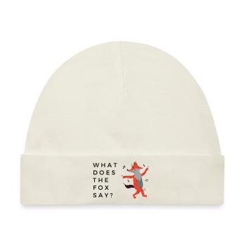 What does the fox say? - Baby Premium Organic Mütze - Naturweiß - Vorne