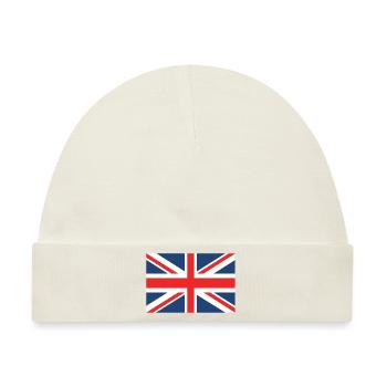 Union jack - Baby Premium Organic Mütze - Naturweiß - Vorne