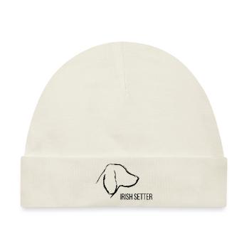 Irish Setter Silhouette Jagen - Baby Premium Organic Mütze - Naturweiß - Vorne