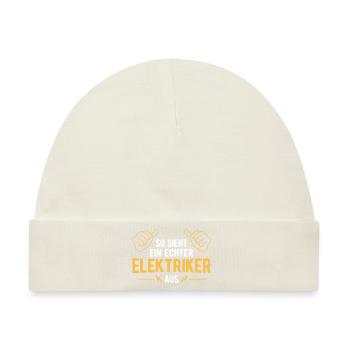 Elektriker Strom Elektrik - Baby Premium Organic Mütze - Naturweiß - Vorne