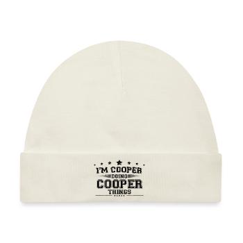 Ich bin Cooper, der Cooper-Dinge macht - Baby Premium Organic Mütze - Naturweiß - Vorne