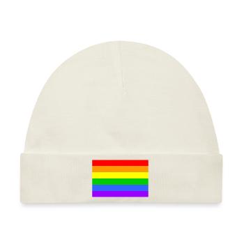 rainbowflag Schwule & Lesben - Baby Premium Organic Mütze - Naturweiß - Vorne