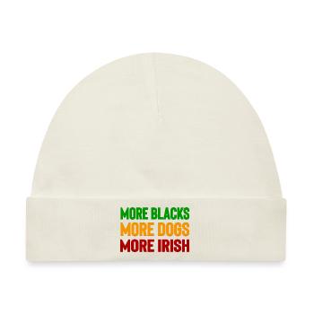 Mehr Schwarze Mehr Hunde Mehr Iren - Baby Premium Organic Mütze - Naturweiß - Vorne