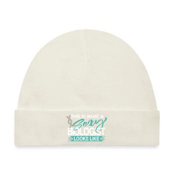 Geschenke für Biologen - Baby Premium Organic Mütze - Naturweiß - Vorne