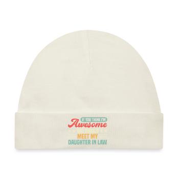 Tochter Schwiegertochter Schwiegertochter Geschenk - Baby Premium Organic Mütze - Naturweiß - Vorne