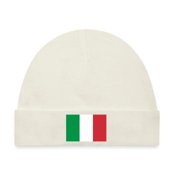 Flagge Italien / Italienische Flagge - Baby Premium Organic Mütze - Naturweiß - Vorne