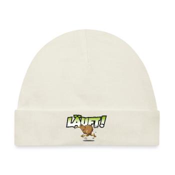 Kiwi läuft Laufvogel Schnepfe Neuseeland - Baby Premium Organic Mütze - Naturweiß - Vorne