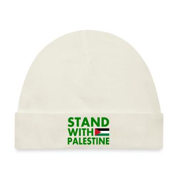 Stand with palestine - Baby Premium Organic Mütze - Naturweiß - Vorne