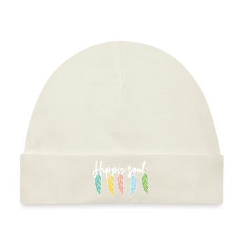 Hippie Friedensbewegung Peace Flower Power Frieden - Baby Premium Organic Mütze - Naturweiß - Vorne