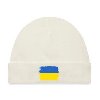 Ukraine Flagge Vintage Ukrainische Fahne Used Look - Baby Premium Organic Mütze - Naturweiß - Vorne