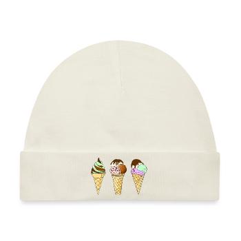 Eis - Baby Premium Organic Mütze - Naturweiß - Vorne