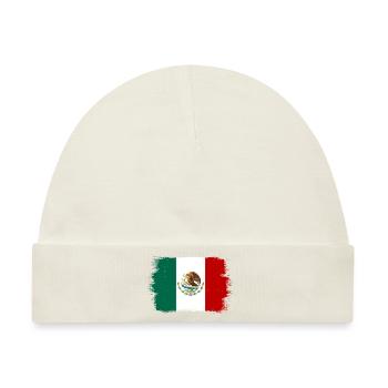 Mexiko Flagge Mexikanische Fahne Mexico Südamerika - Baby Premium Organic Mütze - Naturweiß - Vorne
