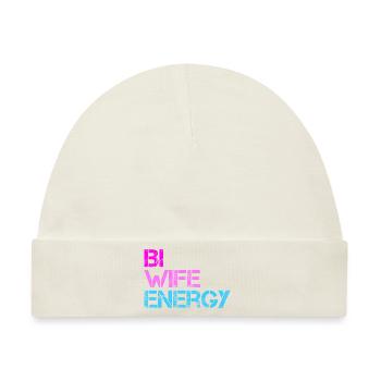Bi Ehefrau Energie LGBTQ - Baby Premium Organic Mütze - Naturweiß - Vorne
