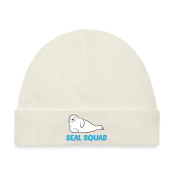 Seehund - Seal Squad - Baby Premium Organic Mütze - Naturweiß - Vorne