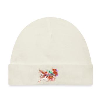 kohlmeise,vogel,blumen,aquarell,rot - Baby Premium Organic Mütze - Naturweiß - Vorne