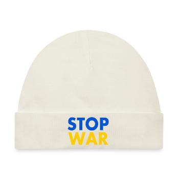 Stop war - Baby Premium Organic Mütze - Naturweiß - Vorne