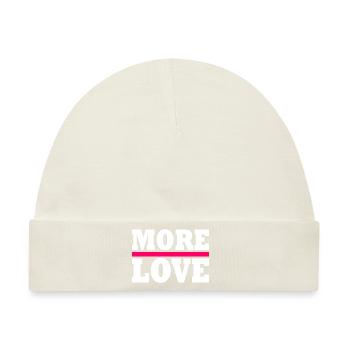 More love - Baby Premium Organic Mütze - Naturweiß - Vorne