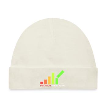 Inflation wird fallen - Baby Premium Organic Mütze - Naturweiß - Vorne