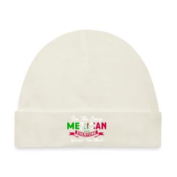 Mexikanische Flagge Mexikanische Wurzeln Geschenk - Baby Premium Organic Mütze - Naturweiß - Vorne