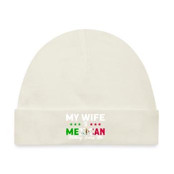 Mexikanische Flagge Mexikanische Wurzeln Geschenk - Baby Premium Organic Mütze - Naturweiß - Vorne
