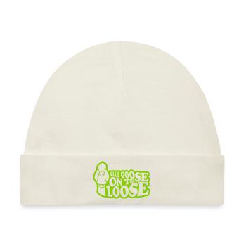 goose on the loose - Baby Premium Organic Mütze - Naturweiß - Vorne