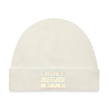 Future Video Game Designer - Baby Premium Organic Mütze - Naturweiß - Vorne