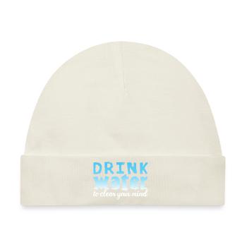 Drink Water - Baby Premium Organic Mütze - Naturweiß - Vorne