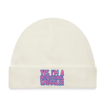 Yes, I'm A Professional Snuggler 2 - Baby Premium Organic Mütze - Naturweiß - Vorne