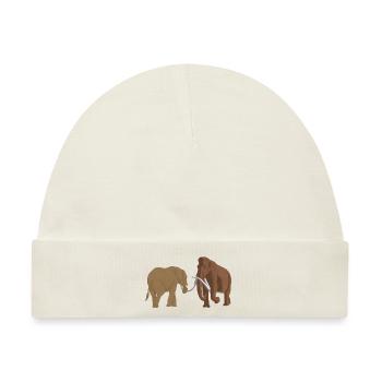 Elefant, Mammut Wollmammut aus der Steinzeit - Baby Premium Organic Mütze - Naturweiß - Vorne