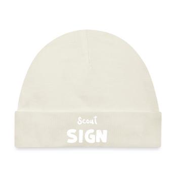 Scout Sign - Camping - Baby Premium Organic Mütze - Naturweiß - Vorne
