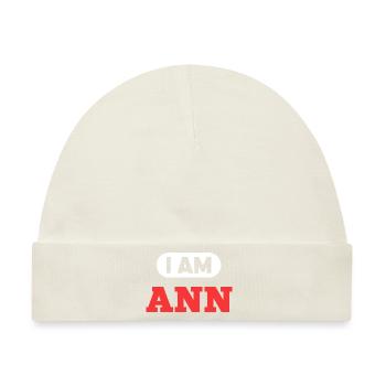 Ann Name Saying für stolze Anns - Baby Premium Organic Mütze - Naturweiß - Vorne