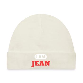Jean Name Saying für stolze Jeans - Baby Premium Organic Mütze - Naturweiß - Vorne