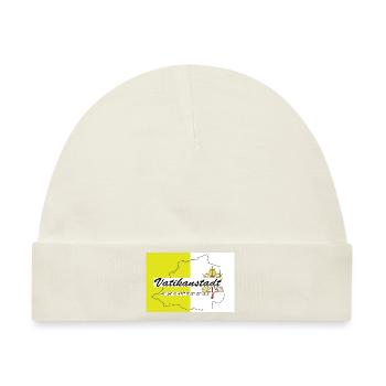 Vatikanstadt - Hauptstadt mit GPS & Flagge - Baby Premium Organic Mütze - Naturweiß - Vorne