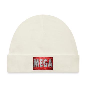 Mega Ziegelsteinmauer Graffiti - Baby Premium Organic Mütze - Naturweiß - Vorne