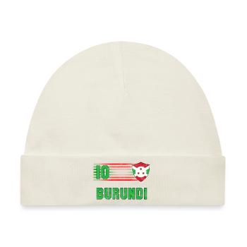 Burundi Fußball Mannschaft - Baby Premium Organic Mütze - Naturweiß - Vorne