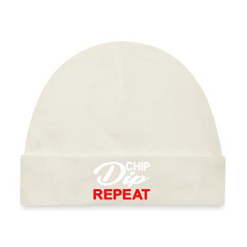Chip Dip Repeat 8 - Baby Premium Organic Mütze - Naturweiß - Vorne