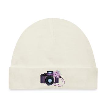 CAMARA CON FLORES - Baby Premium Organic Mütze - Naturweiß - Vorne