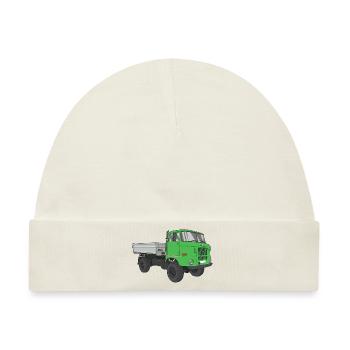 W50 LKW NVA Baustellen W50 DDR - Baby Premium Organic Mütze - Naturweiß - Vorne