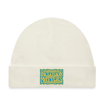 inclusion matters Logo Zitat - Baby Premium Organic Mütze - Naturweiß - Vorne