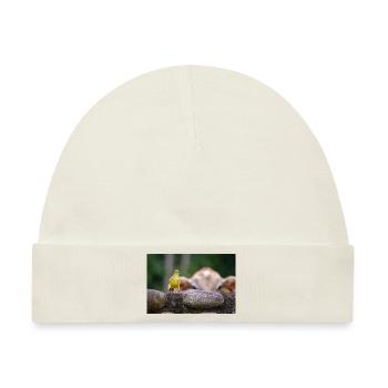 Der Vogel und das Kalb - Baby Premium Organic Mütze - Naturweiß - Vorne